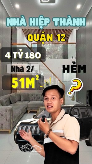 bán nhà 2/ hiệp thành 13, nhỉnh 4đồng