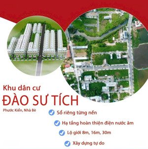 cần bán nền đất kdc đào sư tích phước kiển - giá 6.2 tỷ sổ hồng riêng