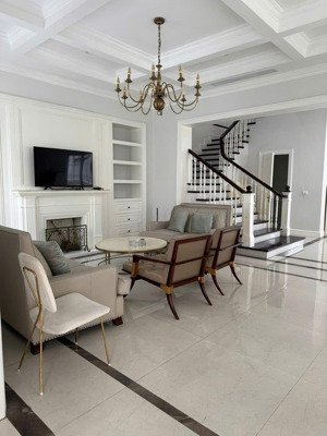 biệt thự đơn lập riverside 318m² đối diện công viên full nội thất giá 70 triệu/tháng