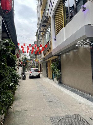 bán nhà đền lừ, thang máy, ô tô, phân lô 40m 5 tầng giá 15,2tỷ