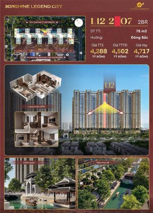 sunshine legend city - căn 2pn độc quyền view đẹp, giá nét chỉ từ 4,2 tỷ.