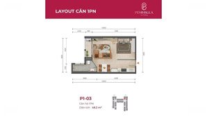còn duy nhất căn 1pn - tầng 21 (42,8m2) - view bán đảo sơn trà - sở hữu lâu dài