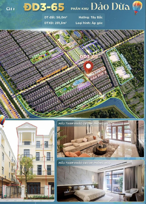 chiết khấu 19.5% và cam kết 18% tiền thuê trong 3 năm căn đảo dừa 3 áp góc chỉ 10.8 tỷ