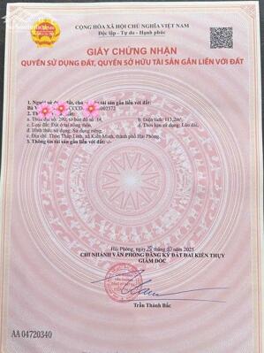 Bán đất Minh Tân - Kiến Thụy - Hải Phòng