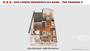 chủ cần bán căn hộ studio 35m2 - view sông hàn - pháo hoa - hướng nam cực kỳ mát mẻ, sở hữu lâu dài