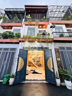 5tỷ5 nhà mới 1/ ngắn thạnh lộc 48, q12, dt: 4x15 2lầu 3pn đường 5m ôtô vào nhà, full nội thất