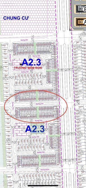 a2.3 lk 100m2, hướng nam, t1/2026 nhận nhà 4 tầng, 1 tum. đặc biệt đường to 17m, thông trục cienco5