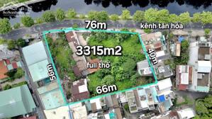 [HIẾM] Khuôn đất cực lớn 3315m2 - mặt tiền Kênh Tân Hóa, Tân Phú