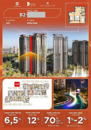chỉ tử 2tỷ75 -sở hữu ngay căn 2pn hạng sang masteri park place view kênh đào nhạc nước lớn nhất đna