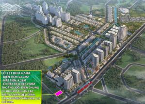 BÁN ĐẤT DỊCH VỤ 4.5HA VÂN CANH, HOÀI ĐỨC 53.7m² | Mặt tiền 4.28m | Đường 13m | Vỉa hè 2.5m