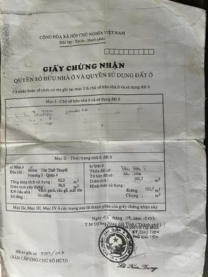 hẻm tôn thất thuyết thông - 102m2 - giá 7 tỷ - khu dân cư hiện hữu không quy hoạch