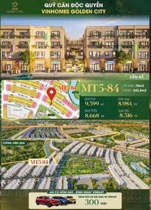 siêu phẩm liền kề đối diện công viên. vị trí kim cương tại vinhomes dương kính, đối diện công viên