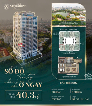 căn hoa hậu 175,79m2/ 3pn tại dự án hanoi signature chỉ 35.9 tỷ