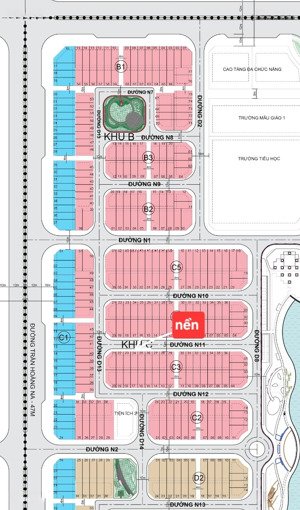 bán nền thổ cư sổ hồng gần hồ cảnh quan khu nam long 2, cái răng, cần thơ