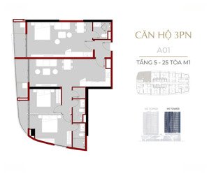 bán căn dual key tầng cao view sông hàn, pháo hoa - the meridian đà nẵng, giá chủ đầu tư