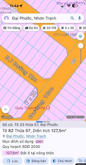 cần bán lô gốc tđc. đp (7 x 20m) shr / xây dựng tự do