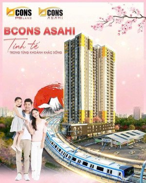 căn hộ bcons asahi view metro số 1 2pn 2wc 2tỷ5, tt 500tr tới khi nhận nhà