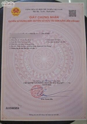 Bán đất Tân Trào - Kiến Thụy - Hải Phòng