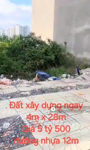 bán đất tô ngọc vân quận 12, dt 4x28m sổ hồng riêng giá 5.5 tỷ