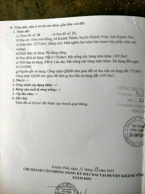 cần tiền trả nợ ngân hàng, cần bán lô đất thôn gia răng, khánh thành, khánh vĩnh, khánh hòa