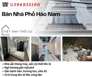 Bán nhà Hào Nam, 7 Tầng, Thang Máy, Gần Mặt Phố, Giá: 13.65 Tỷ, Lh: 0396935190.