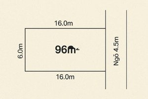 hàng chưa qua đầu tư - mảnh đất hoàng mai 96m - mặt tiền 6m - ngõ ô tô 4.5m - cách phố 60m
