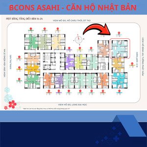 căn hộ nhật bản bcons asahi - căn lớn nhất 3pn-2wc 3.5 tỷ full vat từ cđt mặt tiền phạm văn đồng
