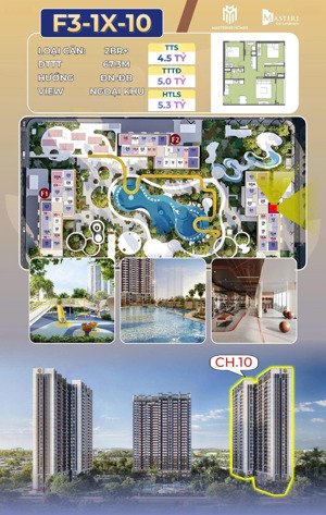 duy nhất căn góc 2pn+ view bắn pháo hoa tại dự án masteri era landmark