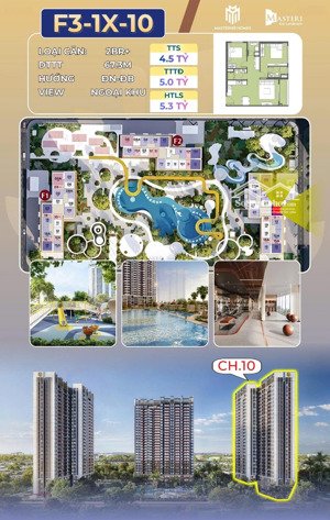 chỉ với 5,3 tỷ, sở hữu ngay căn góc 2pn+ masteri cao cấp