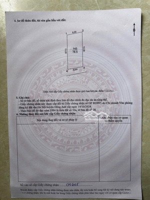 78,5 ngọc chi -vĩnh ngọc -lô góc- 3mặt thoáng phun thổ cư