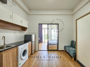 cho thuê phòng căn hộ 1 phòng ngủ+1 phòng khách 40m2 bancong gần cầu ông lãnh, calemte quận 4