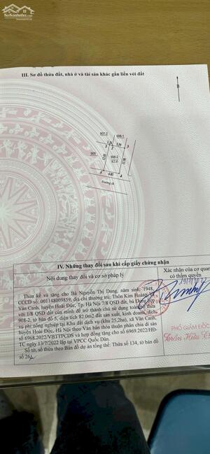 Bán Đất Vân Canh - Hoài Đức, 82m2, Mặt tiền 6.85m, Lô Góc Hướng Đông Nam Đường 11m có vỉa hè