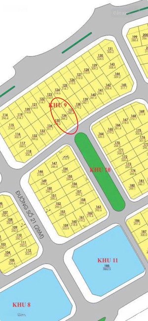 bán đất đường huỳnh văn nghệ, vĩnh hoà, nha trang. dt 284,2m2 (ngang 10m) hướng đông nam -giá 15 tỷ