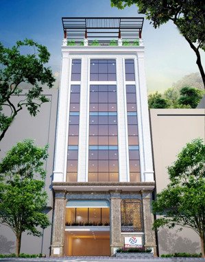 hạ sốc 4 tỷ. bán toà văn phòng mặt phố trương công giai - trần quý kiên, 100m2 x 8t. mt 6m. 63 tỷ.