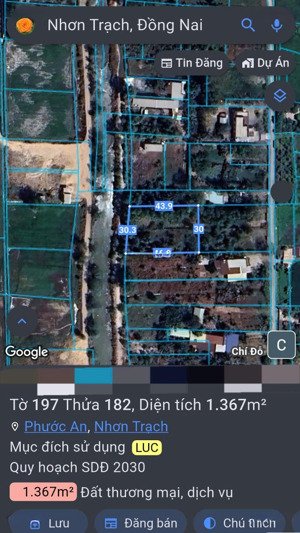 bán đất mặt tiền đường nguyễn hữu cảnh nối dài 1/ hùng vương, cây luc, ngang 30m đường nối cao tốc