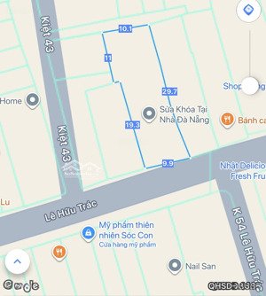 bán 285m2 đất mặt tiền đường lê hữu trác, khu kinh doanh sầm uất sát chợ an hải đông