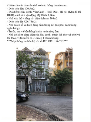 chính chủ rao bán: nhà 32 liền kề 34 (32lk34)