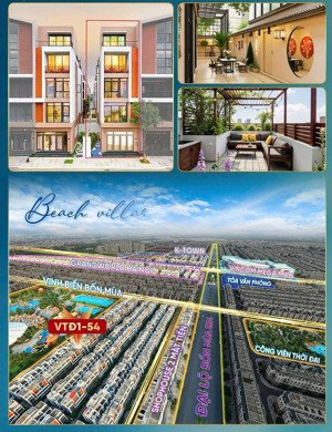 bán liền kề xẻ khe vịnh thiên đường vin ocean park 3, 98m2, beach villas, giá từ 13.77 tỷ