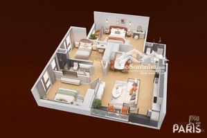 6tỷ5 căn 3pn 95m2 căn góc toà pr6, hướng tn - tb