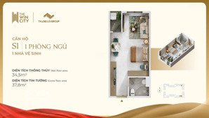 the win city, căn hộ 1pn - 1wc, 35m2, thanh toán 150tr, ngưng đến khi nhận nhà, ck 2% và 2 chỉ vàng