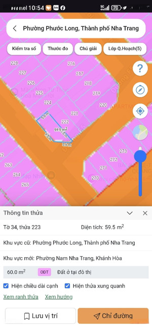 lô góc tdc vcn phước long 1, 59.5m2 giá 6,15 tỷ xây tự do, nha trang, khánh hòa