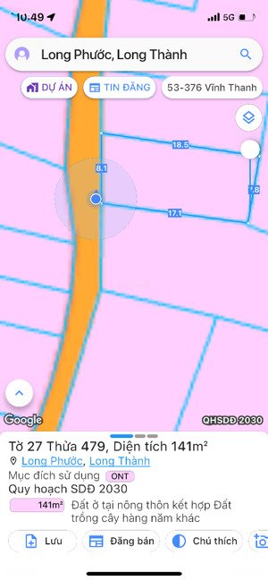 cần bán 141m2 thổ cư + sổ riêng giá 1,95 tỷ