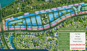 cần chuyển nhượng biệt thự song lập mùa thu, diện tích 189m2 giá 10,92 tỷ căn giá tốt 