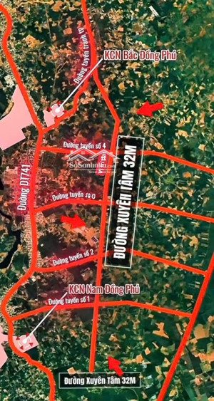 bán đất tại đường xuyên tâm, tân tiến, đồng phú 490 triệu, 200 m2 đẹp, nhiều tiện ích