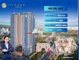 bán gấp căn 1pn+ cực hiếm the sang view biển mỹ khê & thành phố, cạnh an thượng, sở hữu lâu dài