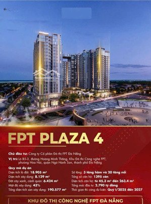 bán căn hộ fpt plaza 4, sổ hồng lâu dài, giá 2 tỷ/ căn