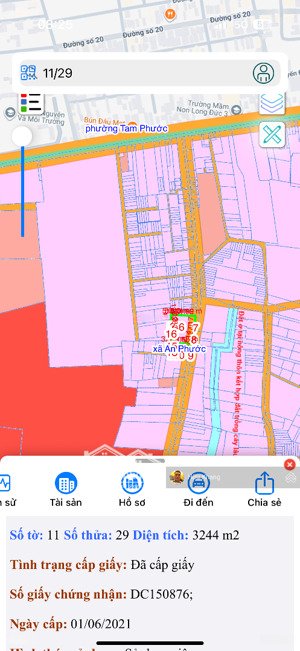 mặt tiền an phước 3244m2 tc 300m2 kinh doanh thuận tiện - sát vách đường phùng hưng giá 7tr/m2 tl