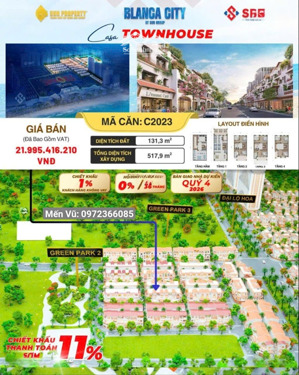 duy nhất 1 căn townhouse c-2023 giá tốt nhất, vừa ở vừa kinh doanh. liên hệ e: 