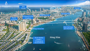 cực hiếm! bán căn vip 2pn peninsula đà nẵng trực diện sông hàn - giỏ hàng giá gốc chủ đầu tư