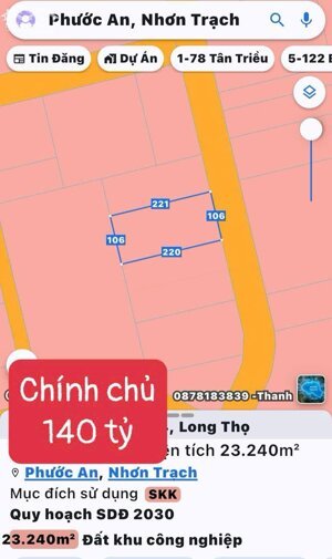 Nhà xưởng trong KCN Nhơn Trạch 2,3 hécta giá bán 140 tỷ.